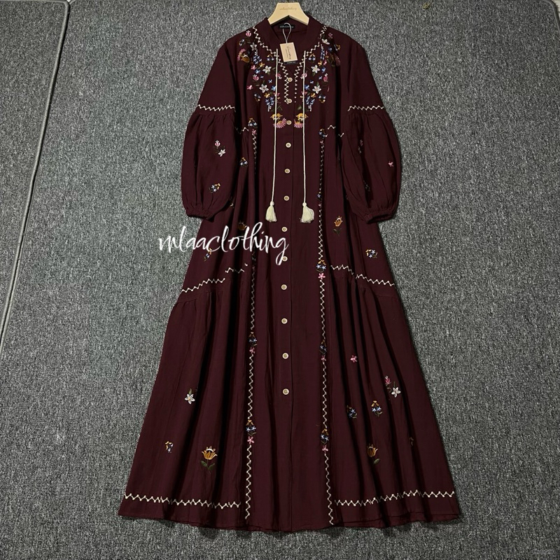 Aruna Dress by.vnlaaclothing / Dress Linen Angel premium / Dress Linen bordir