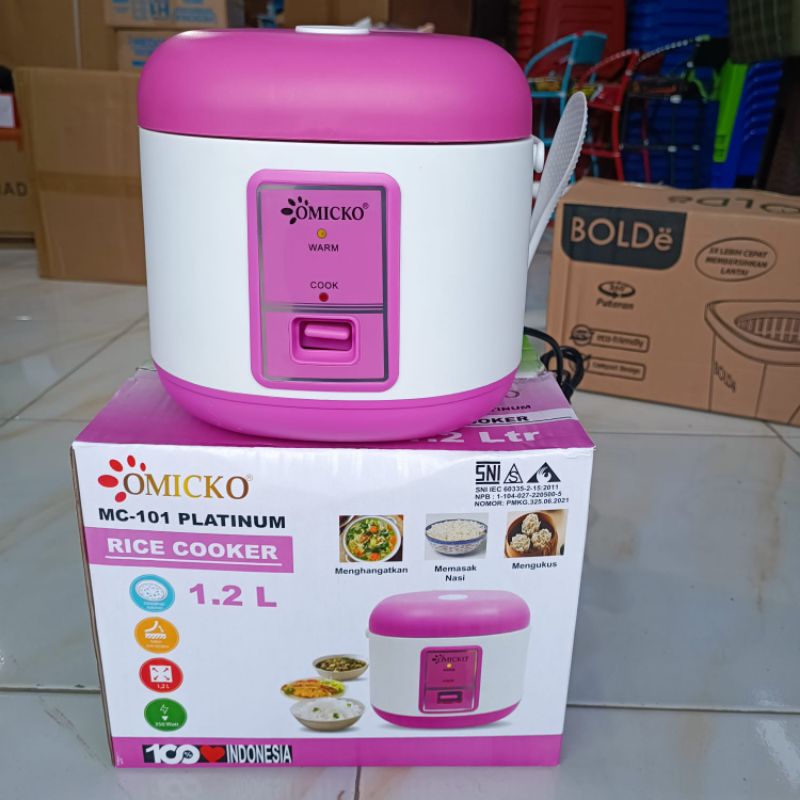Omicko MC-101 Platinum Rice Cooker 1.2 L