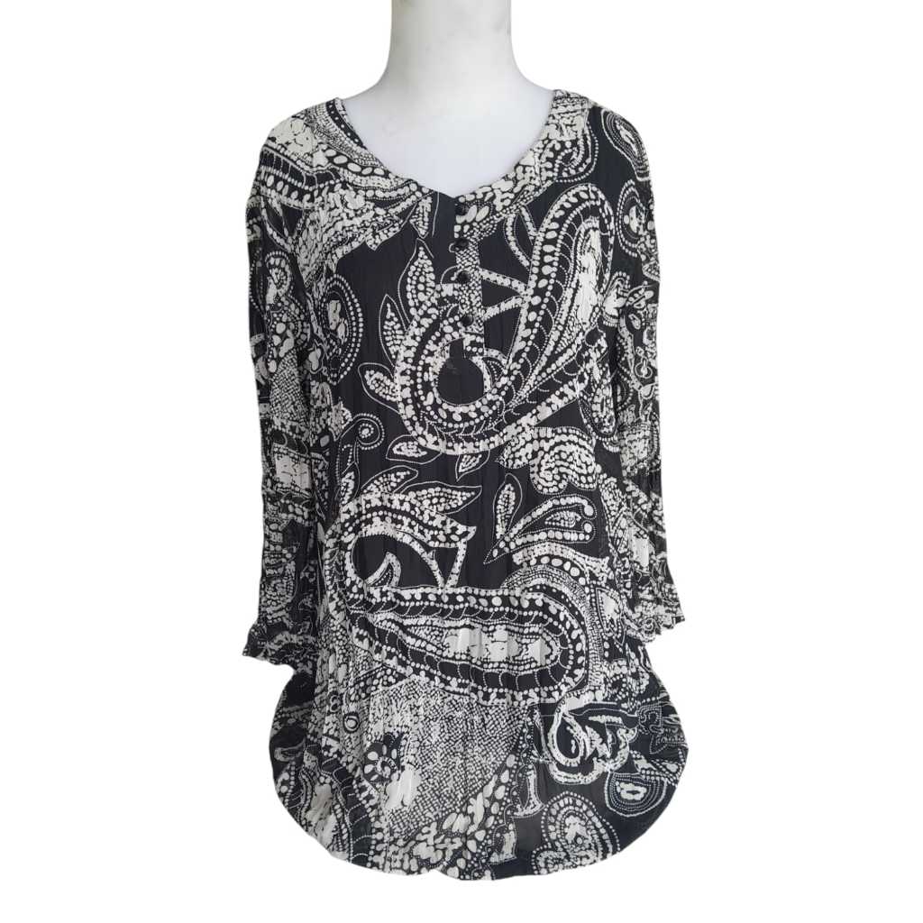 Blouse Damart Premium Original - Polyester - Hitam