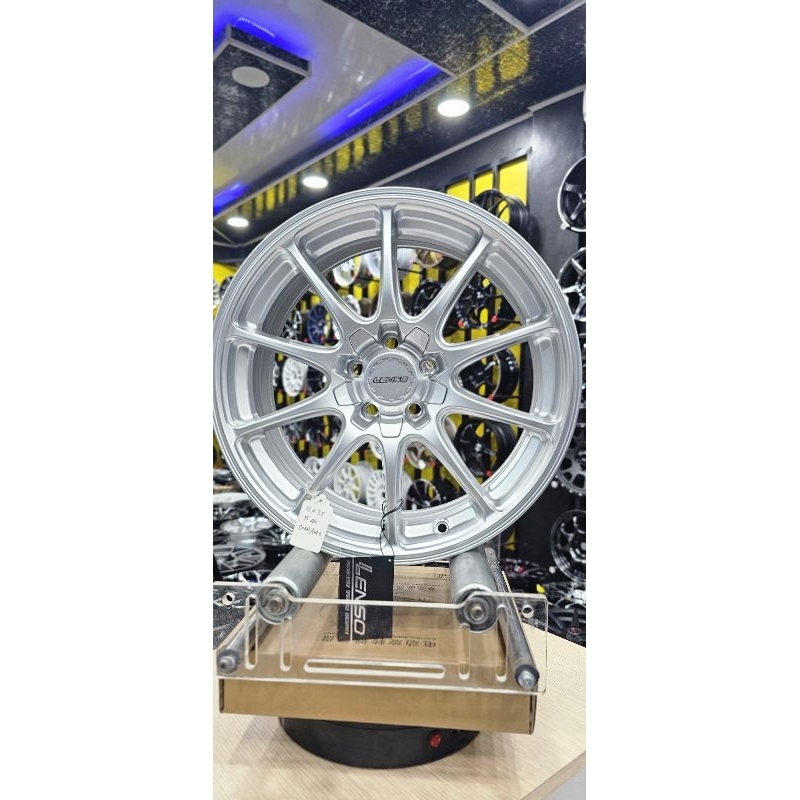 velg Lenso ori thailand ring 17 warna silver pcd 5x100/114.3 et 35 kkndisi baru