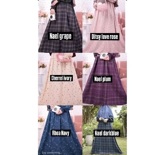 Ditsy Nightgown Februari 2025 Nael Grape L, S, Nael Plum, Cherrel Ivory, Ditsy Love Rose Ditsy Offic