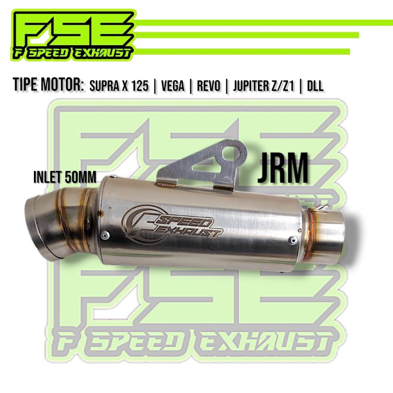 silincer knalpot jrm inlet 50mm ori f speed exhaust