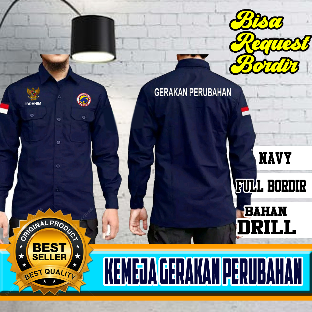 KEMEJA NASDEM KEMEJA GERAKAN PERUBAHAN KEMEJA PARTAI NASDEM KEMEJA KEREN ATRIBUT PARTAI NASDEM