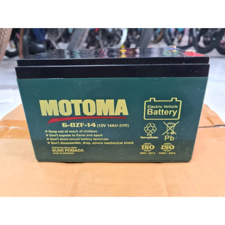 Aki Sepeda Listrik Selis Motoma 12V 14AH (6-DZF-14)