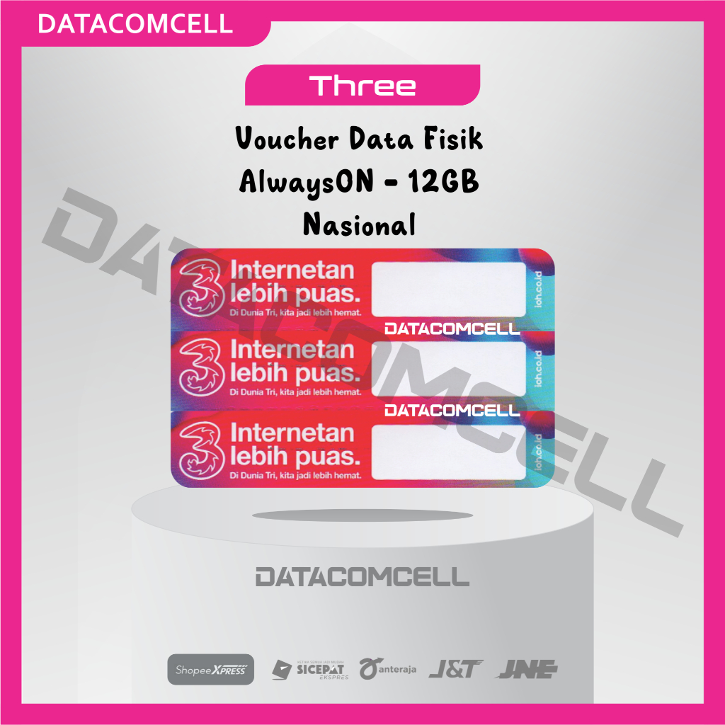 VOUCHER TRI THREE NASIONAL - AON 12GB