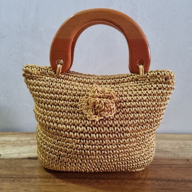 Tas rajut bali tas bali pantai tas santai tas handmade anyaman tas rajut benang tas anyaman hampers 