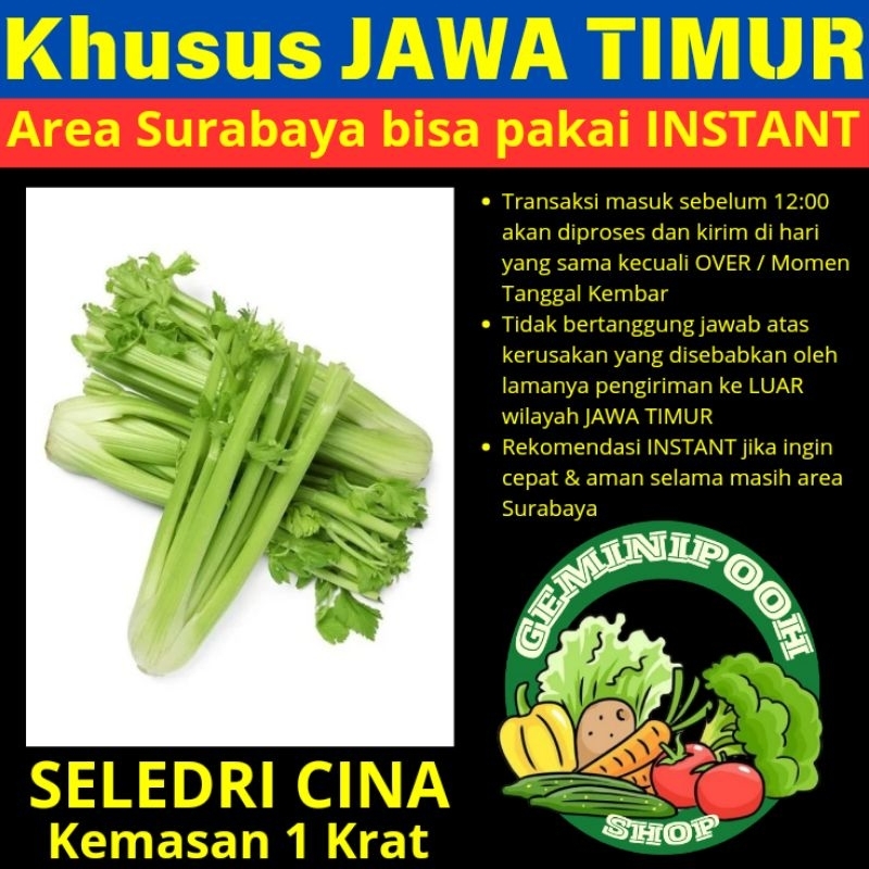 

JAWA TIMUR Only - Celery Stick/Seledri Fresh Import 1Krat - KHUSUS JAWA TIMUR