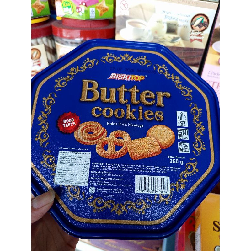 

Biskitop BUTTER COOKIES segi8 260gr