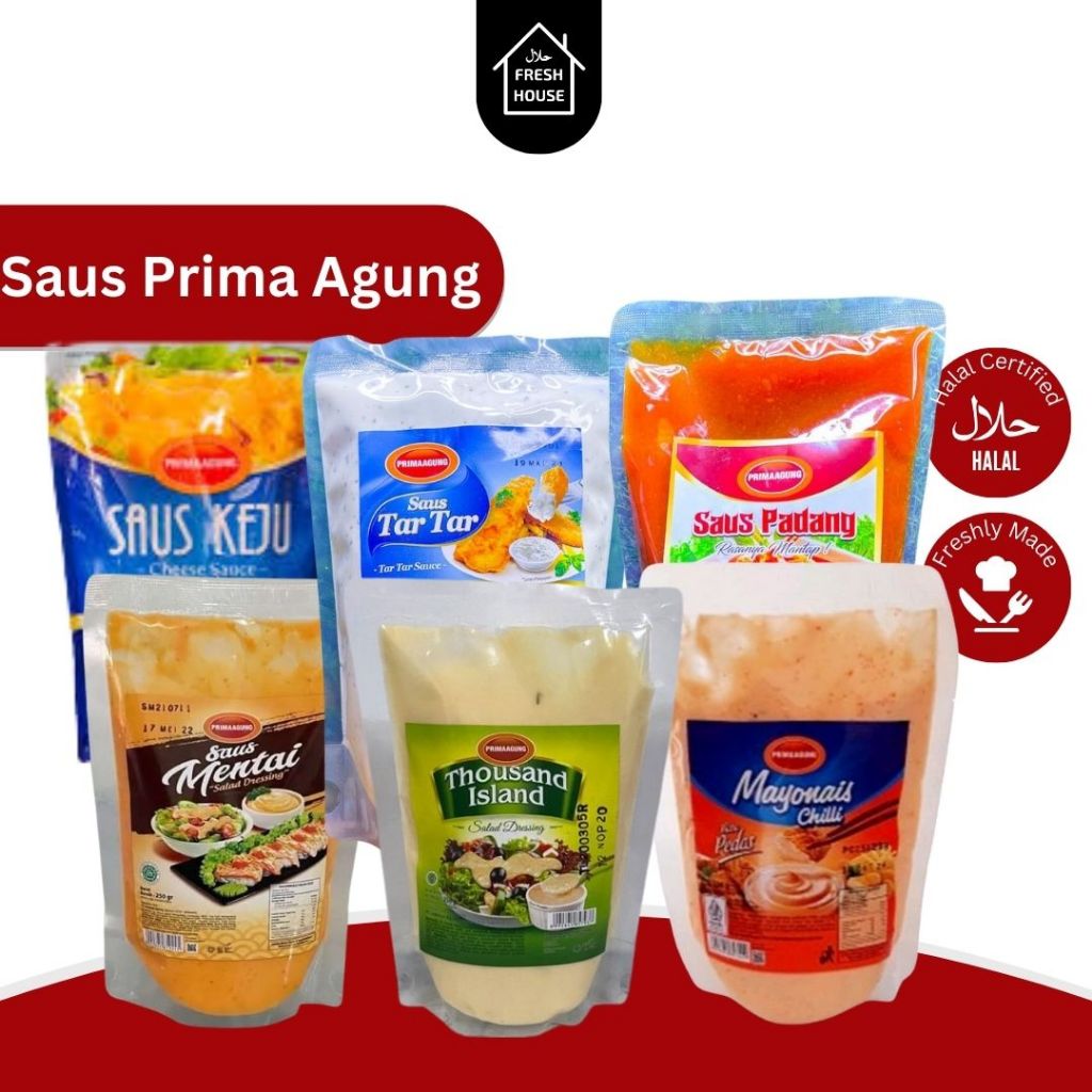 

SAUS KEJU / MENTAI / CHILI MAYO / THOUSAND ISLAND / TARTAR / SAUS PADANG 250 GR