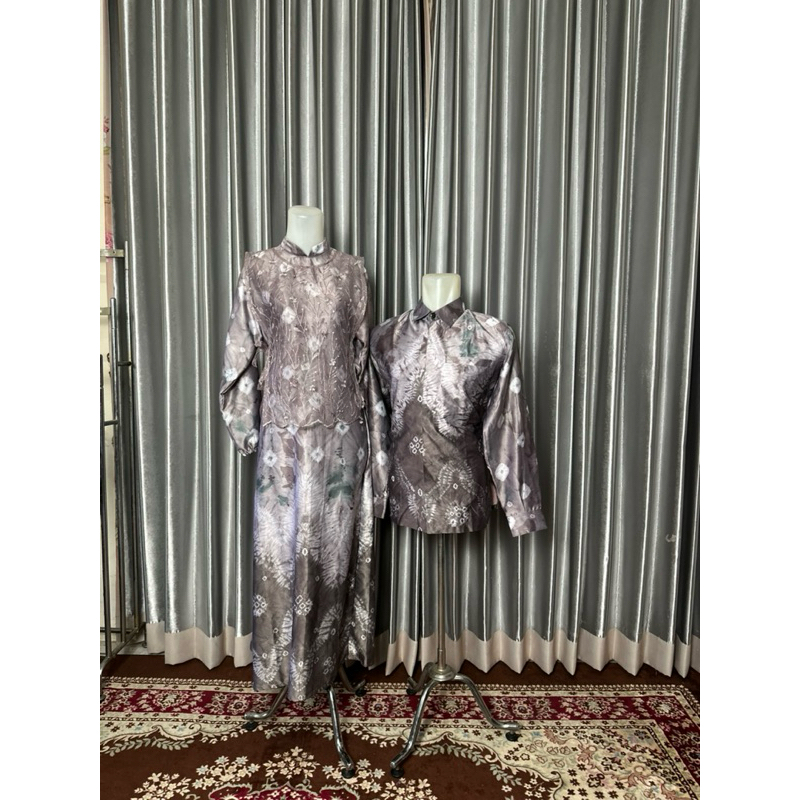 SET COUPLE GAMIS KEMEJA JUMPUTAN PALEMBANG HANDMADE MEWAH ASLI PALEMBANG