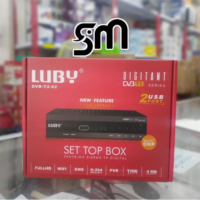 STB LUBY dvb t2 02 FULL HD antena digital siaran tv set top box