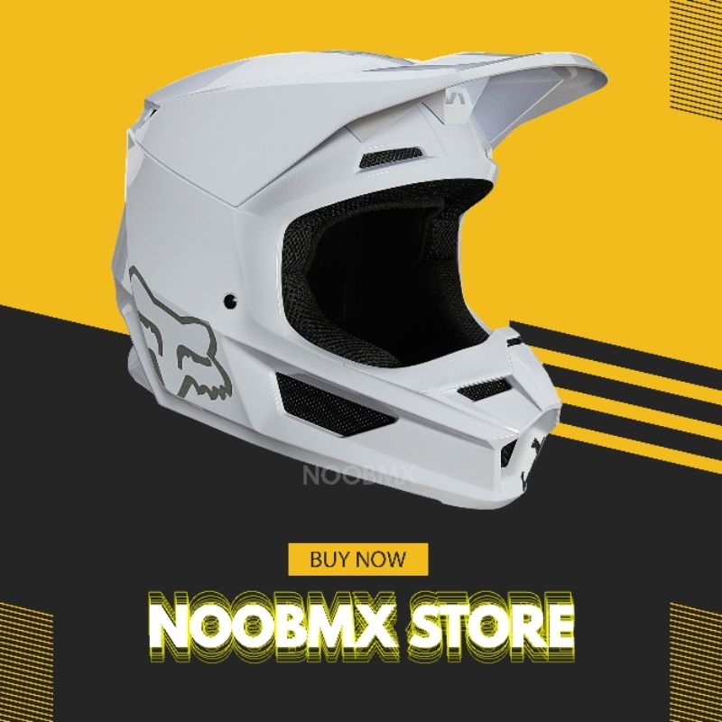 Helm Fox V1 Plaic White