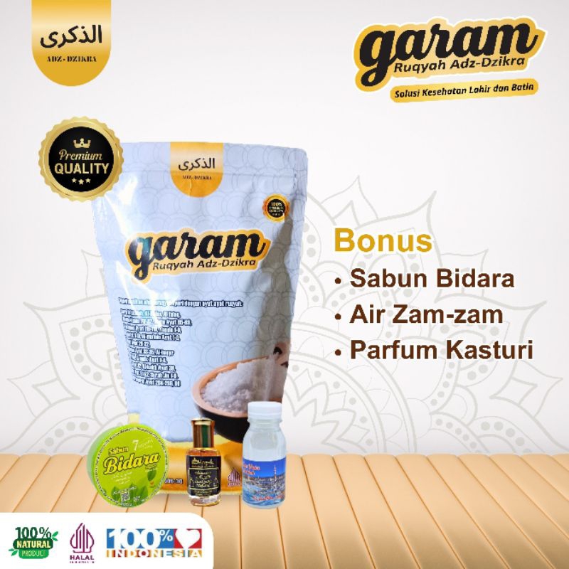 

GARAM RUQYAH ADZ-DZIKRA 100% ORIGINAL | BONUS SABUN BIDARA MINYAK KASTURI AIR ZAMZAM