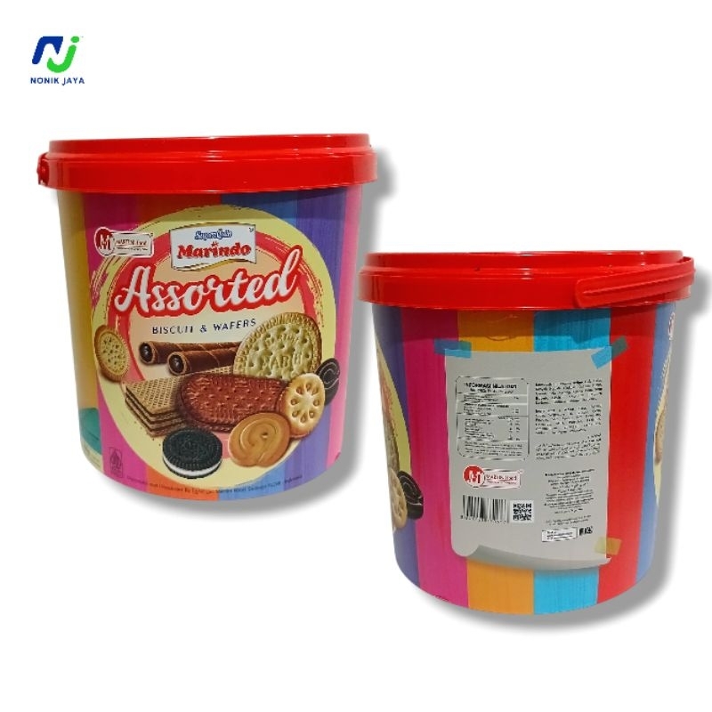 

SuperQuin MARINDO Assorted Biscuit & Wafers Kaleng Timba@350g