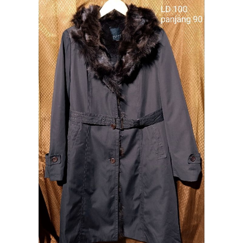 long coat bulu rubah fur fox coat long coat bulu asli long coat bulas long coat coklat coat coklat l