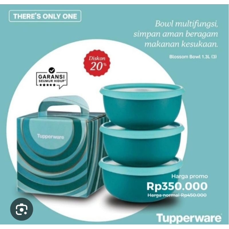 TUPPERWARE BLOSSOM BOWL 1,3 LITER