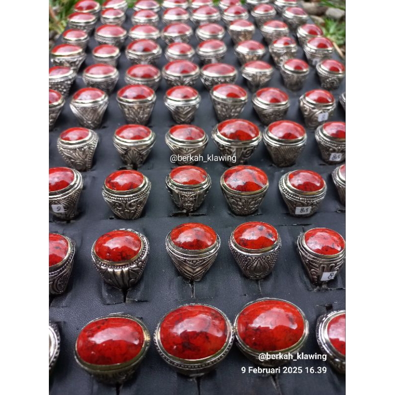 CINCIN BATU AKIK BADAR BESI MERAH KEBUMEN