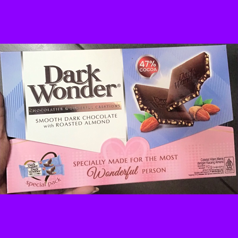 

COKLAT VALENTINE DARK WONDER DPT 2 112GR SPECIALLY WONDERFULL FREE KATA CINTA