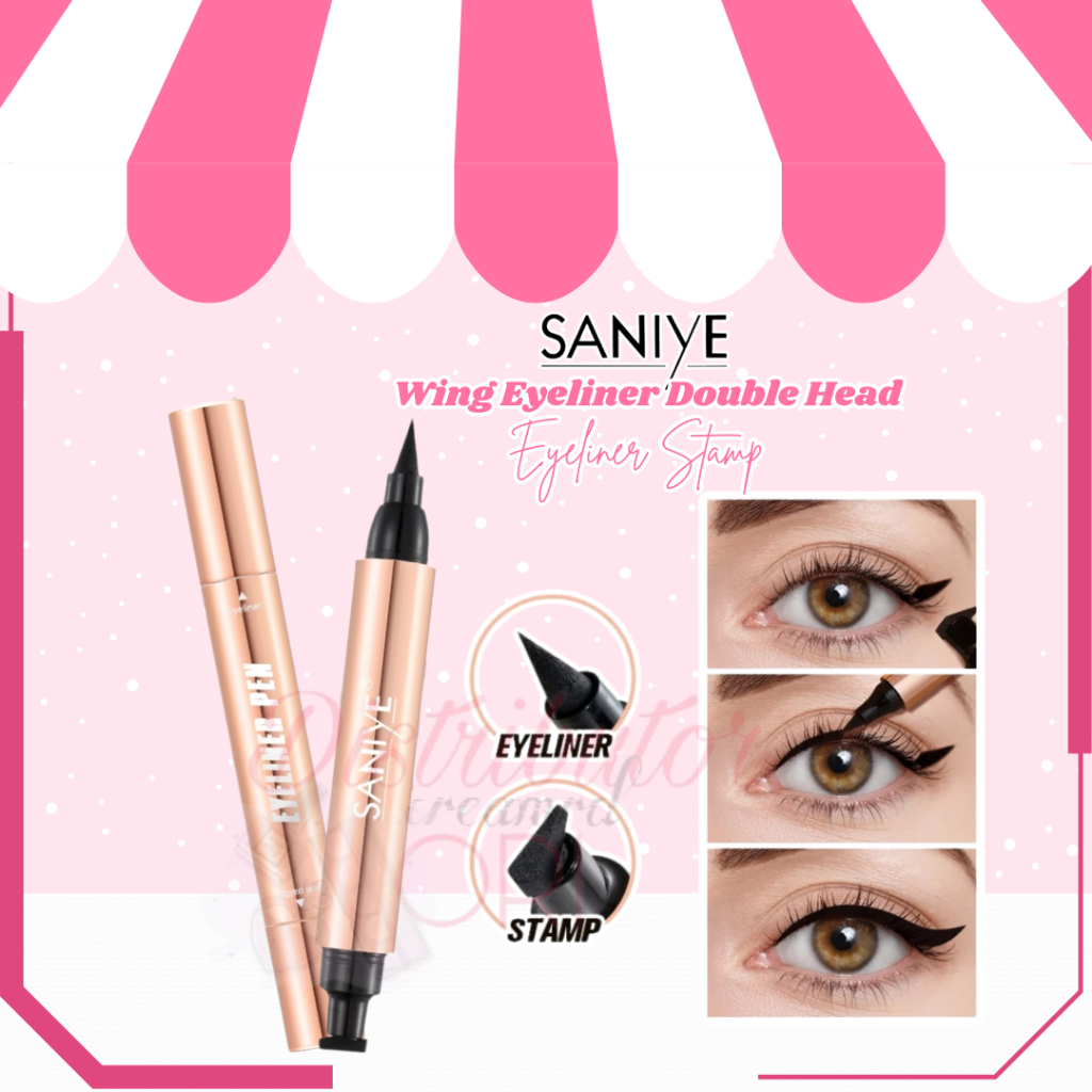 SANIYE Black Eyeliner Stamp Waterproof Liquid Eyeliner Profesional Makeup M438A | eyeliner stamp