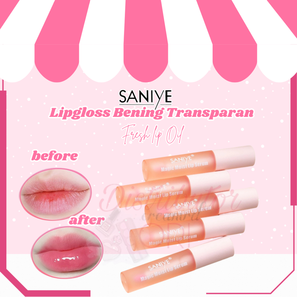 SANIYE【BPOM】 Lip Serum Lip Oil Moisturizer Lipgloss Bening Transparan Pelembab Bibir Kosmetik L1174