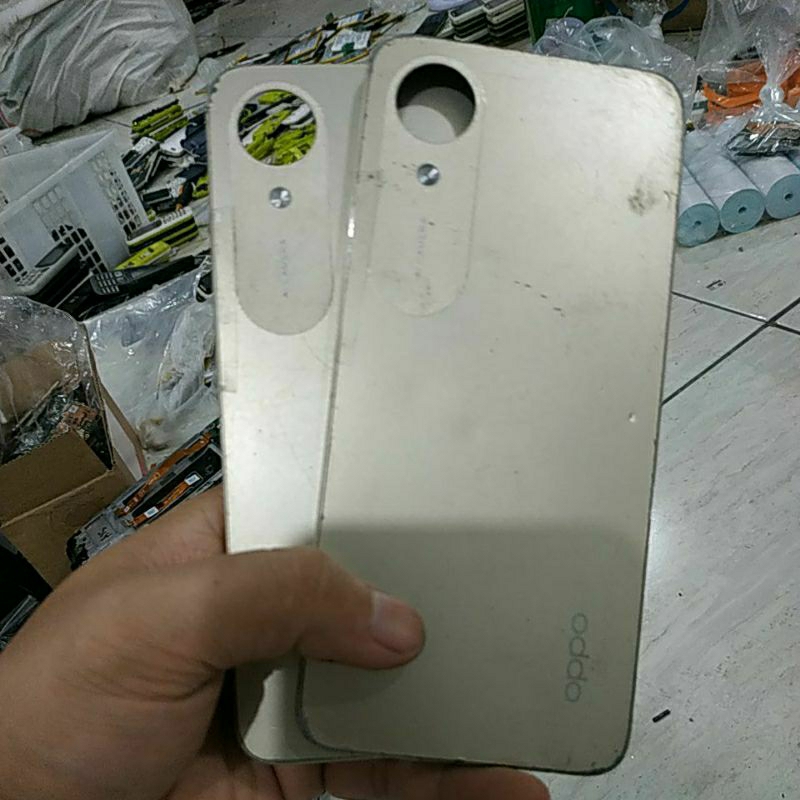 backdoor set fingerprint Oppo a17k bekas ori lecet pemakaian