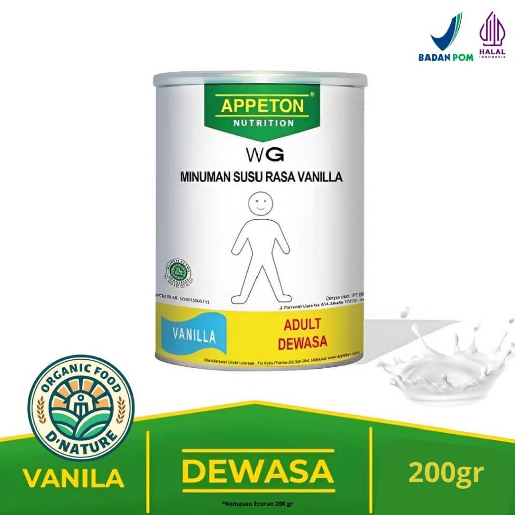 

Appeton Weight Gain Adult Vanila Susu penambah Berat Badan Dan Nafsu Makan Eceran 200 gr