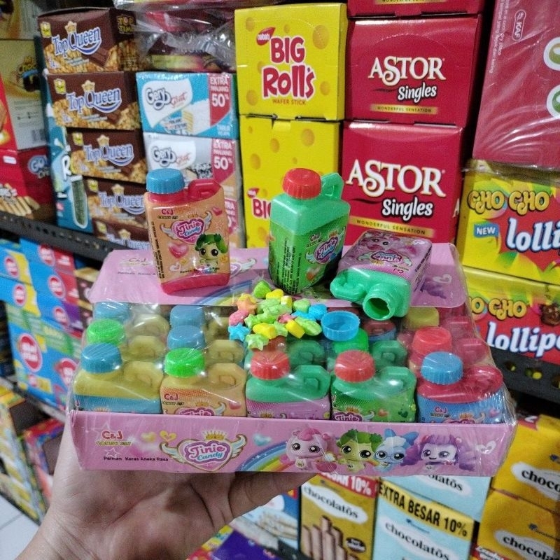 

Jinie Candy bentuk Jerigem isi Permen Aneka Rasa 30 pcs