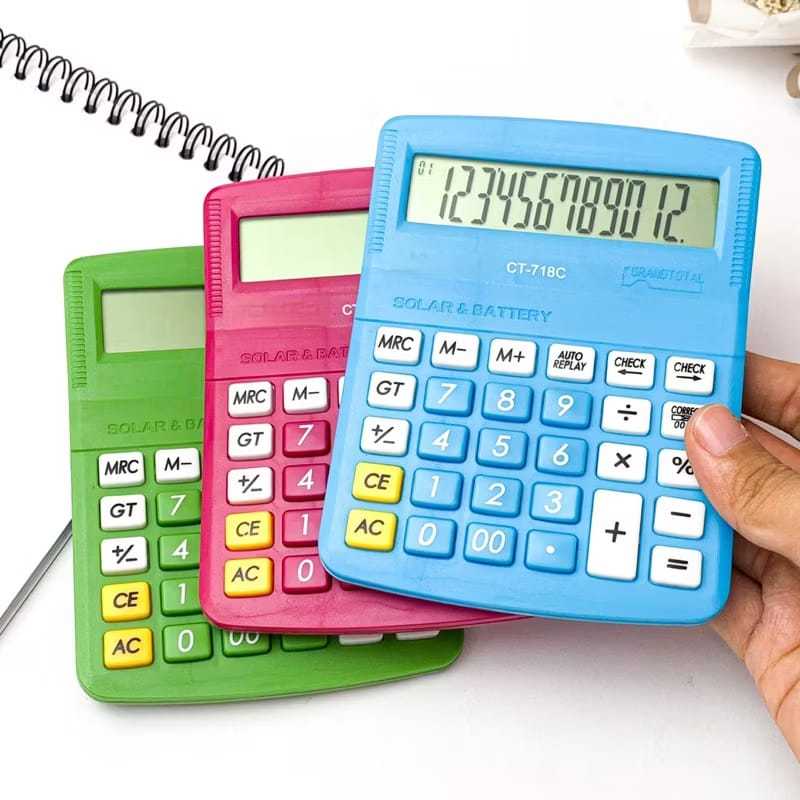 

Calculator Kalkulator Murah tipe SDC718 718 Warna Menarik 12 Digit CT