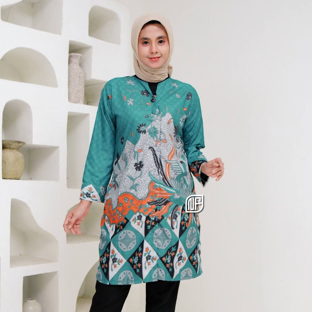 OOTD Tunik Batik Wanita Modern Dress Batik Wanita Baju Batik Wanita Atasan Batik Wanita Modern OOTD