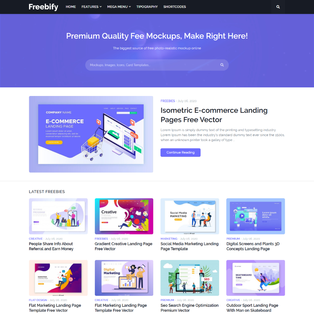 Freebify - Responsive Blogger Template
