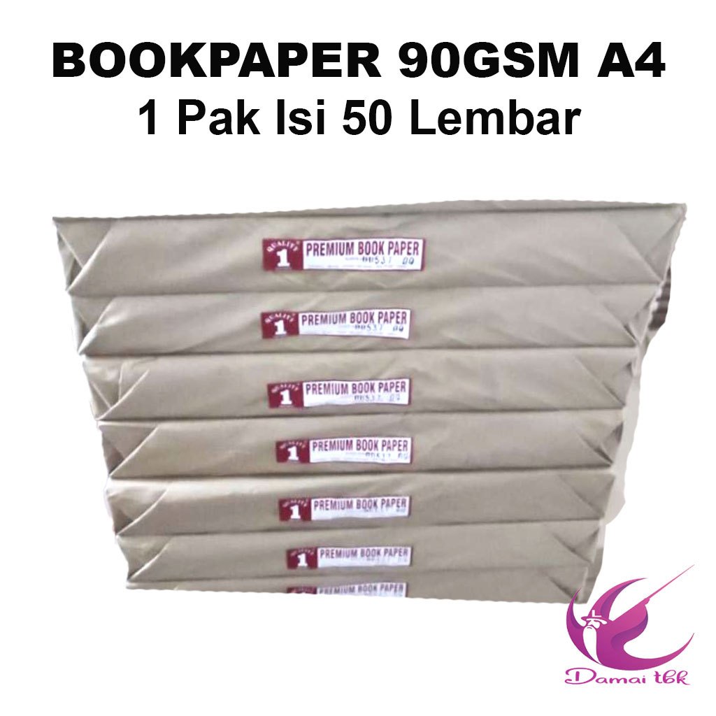 

Bookpaper A4 90 gsm 1 Pak isi 50 Lembar