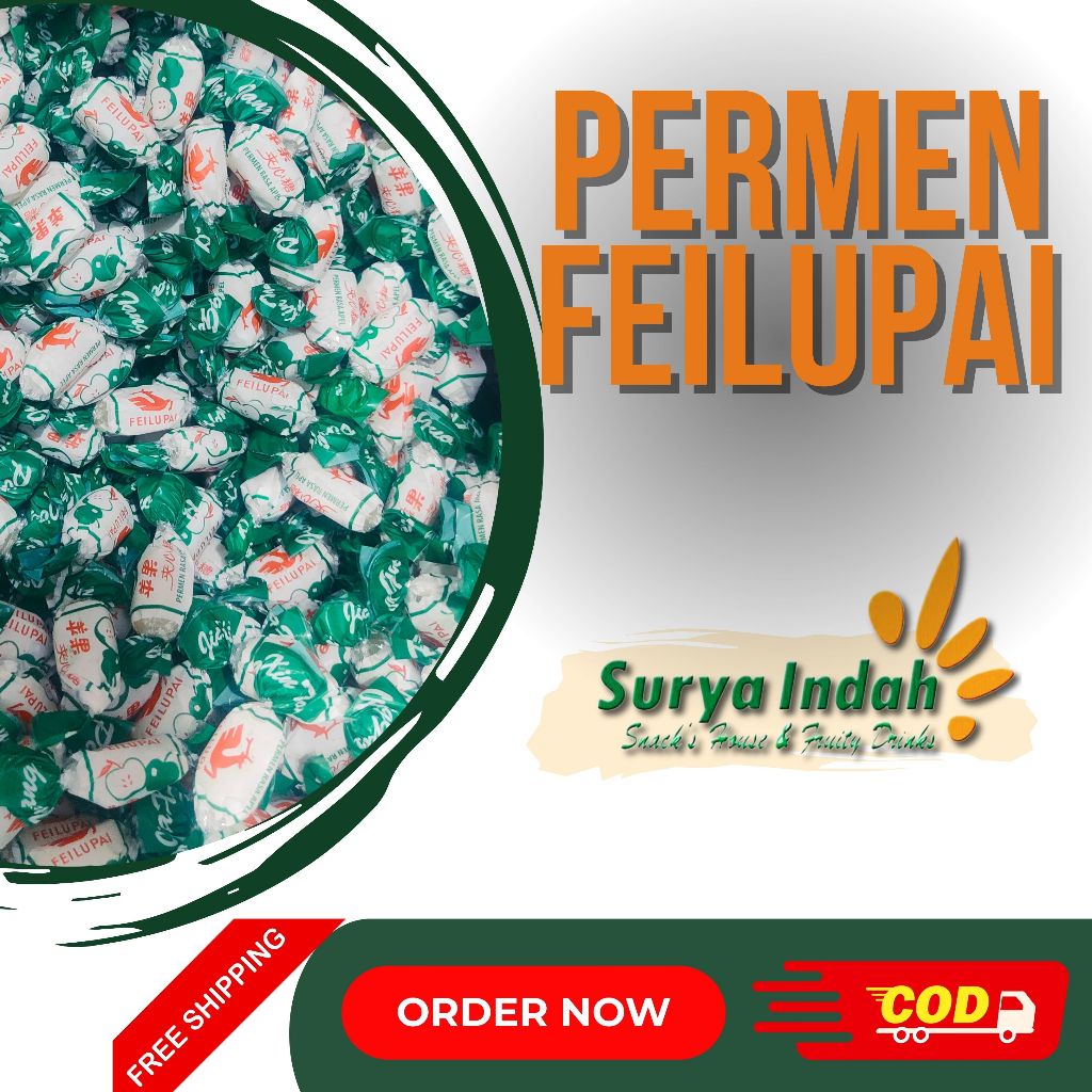 

Permen Feilupai dijamin original dan enak los 100gr Surya Indah Jombang
