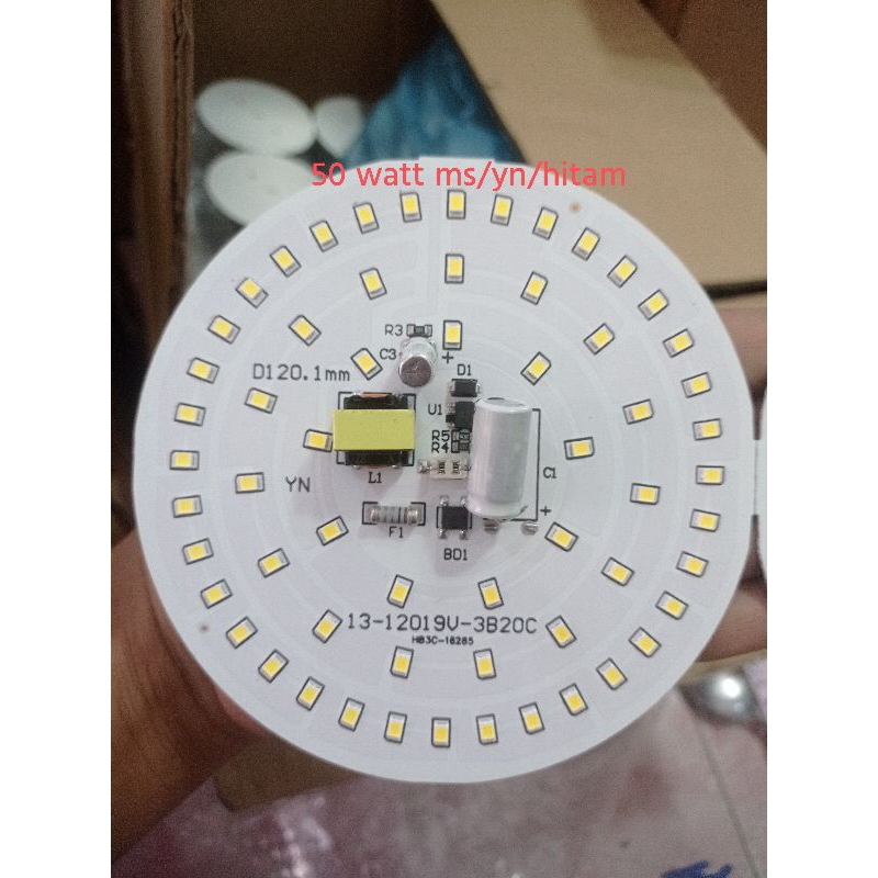 pcb led ac transparan hitam  20 30 40 50 watt