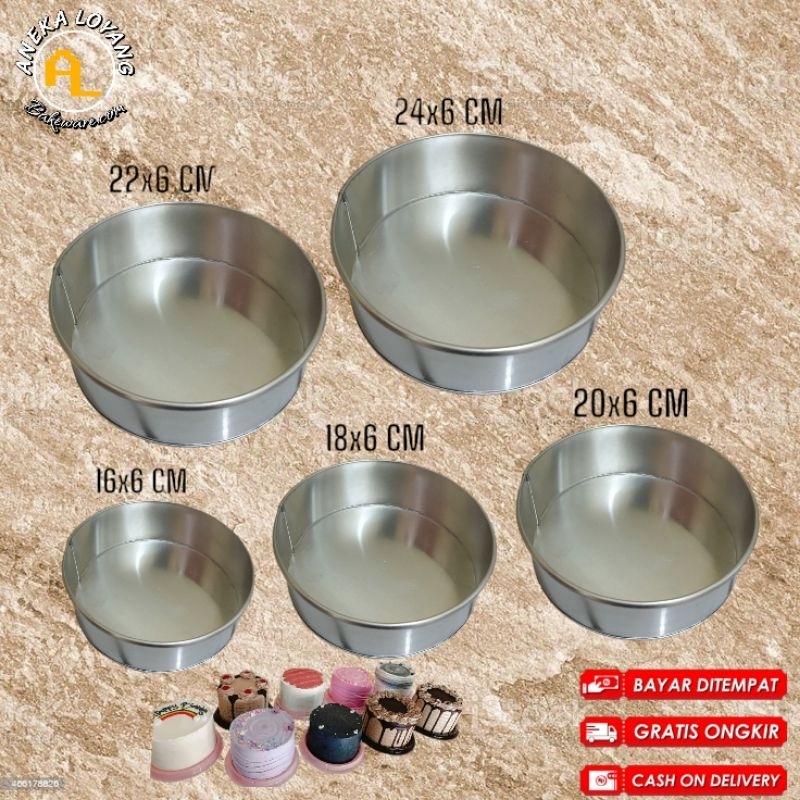 Loyang Bulat / Loyang Kue Bulat Ukuran 16,18,20,22,24 Manual/Sambungan