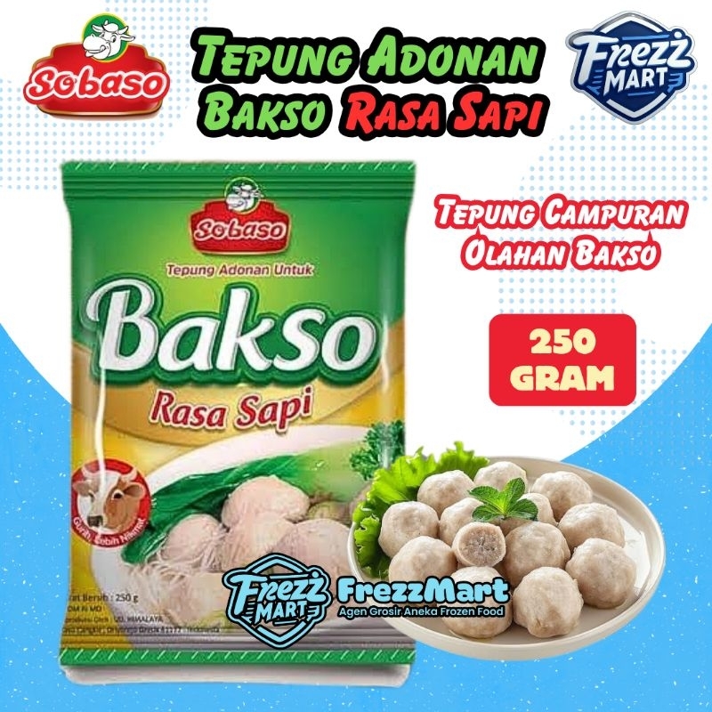 

Sobaso Tepung Adonan Bakso Rasa Sapi 250gr Praktis utk Baso