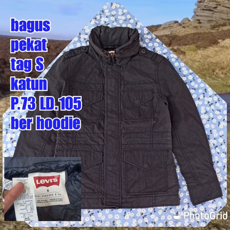 jaket parka army military levi's kanvas levis