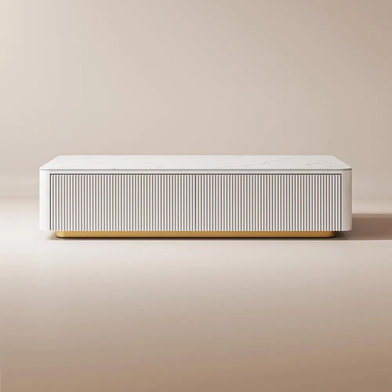 Meja Bar Minimalis Top Marmer White Finishing Kayu Jati Perhutani Jepara