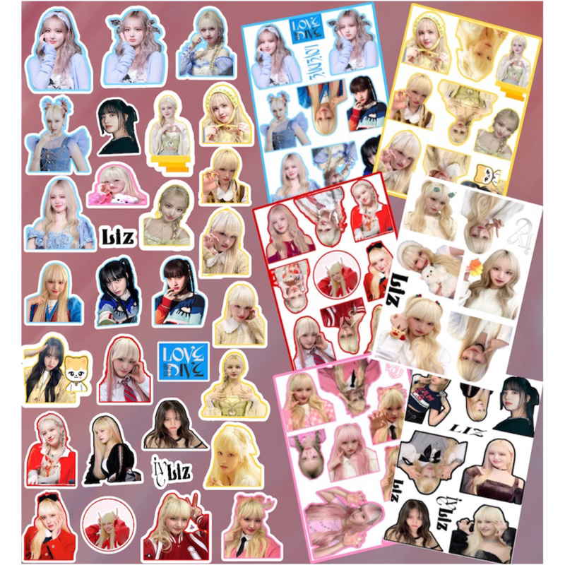 

STIKER Liz Ive ( Sudah cutting ) Glossy Cute Deco Anti Air / Sticker kpop