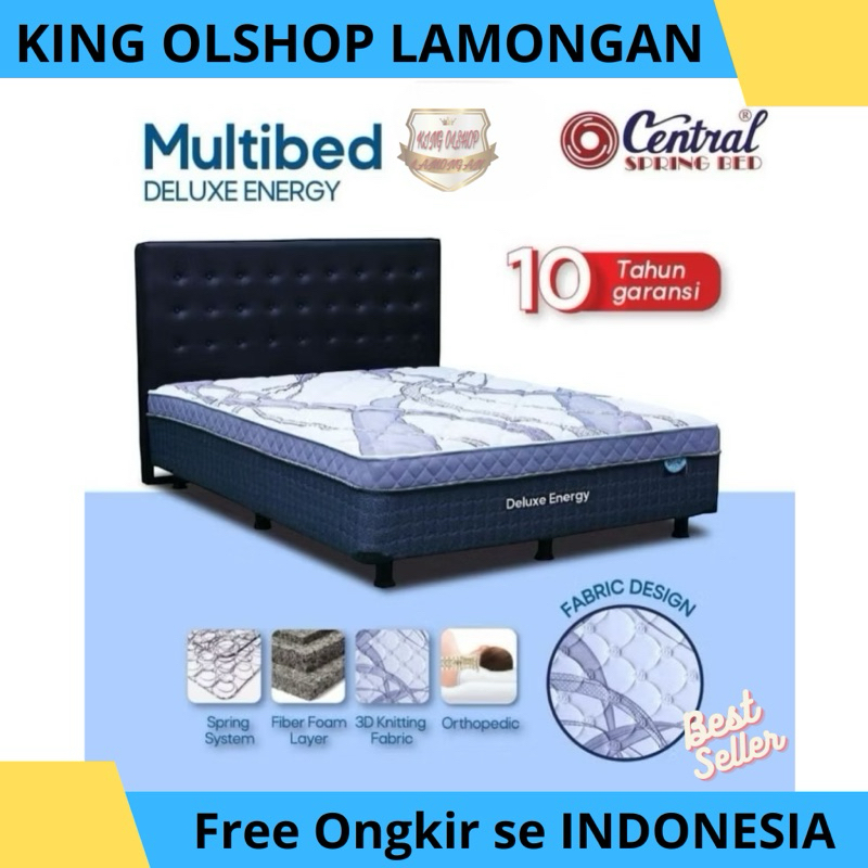 Boxy/ Boxi Full Set / Kasur Springbed Central Deluxe Energy Plush Top 120 140 160 180x200 [LAMONGAN]