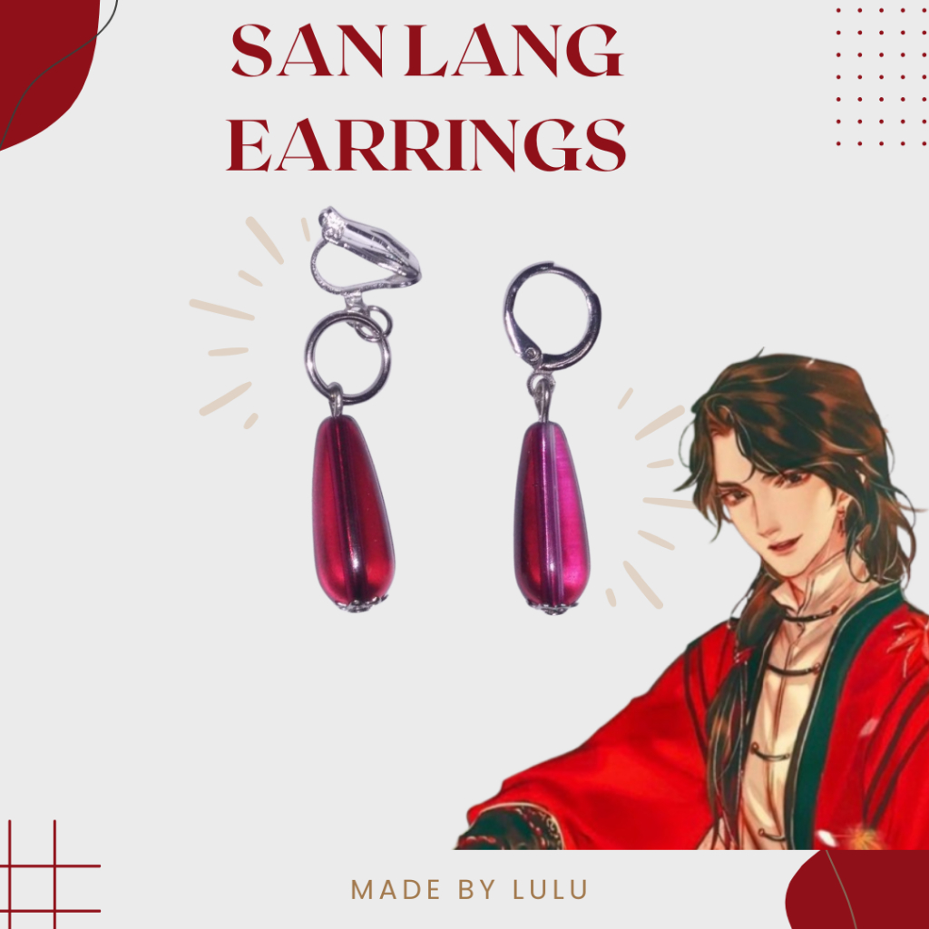 Hua Cheng / San Lang heaven official's blessing  Earrings cosplay