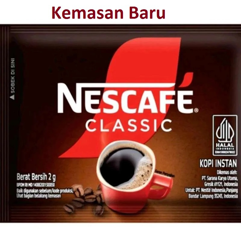 

INDOCAFE Original Blend 2gr (10 pcs) / Nescafe Classic 2gr (10pc)