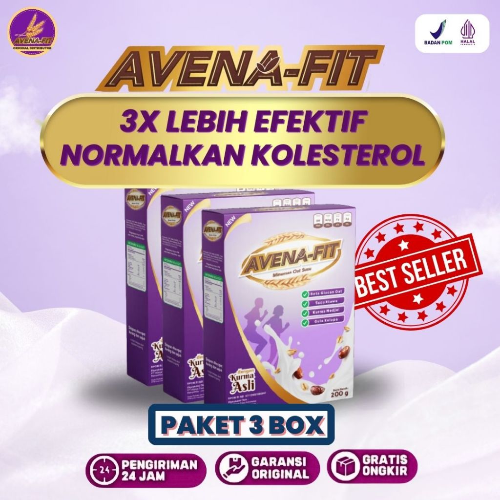 

Avena-Fit Promo Paket 3 Box - Sereal Oat Sarapan Sehat Solusi Bantu Turunkan Kolesterol Dan Jaga Kesehatan Jantung
