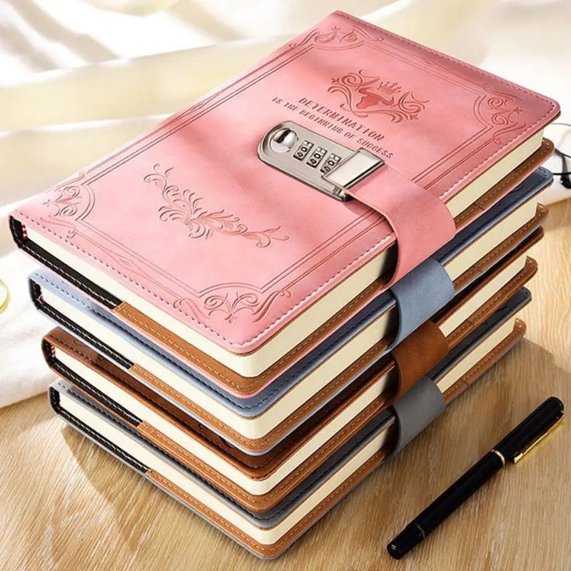 

TODDI Buku Jurnal Leather Determination A5 200 Halaman Grid with Lock Agenda Diary Journal Notebook