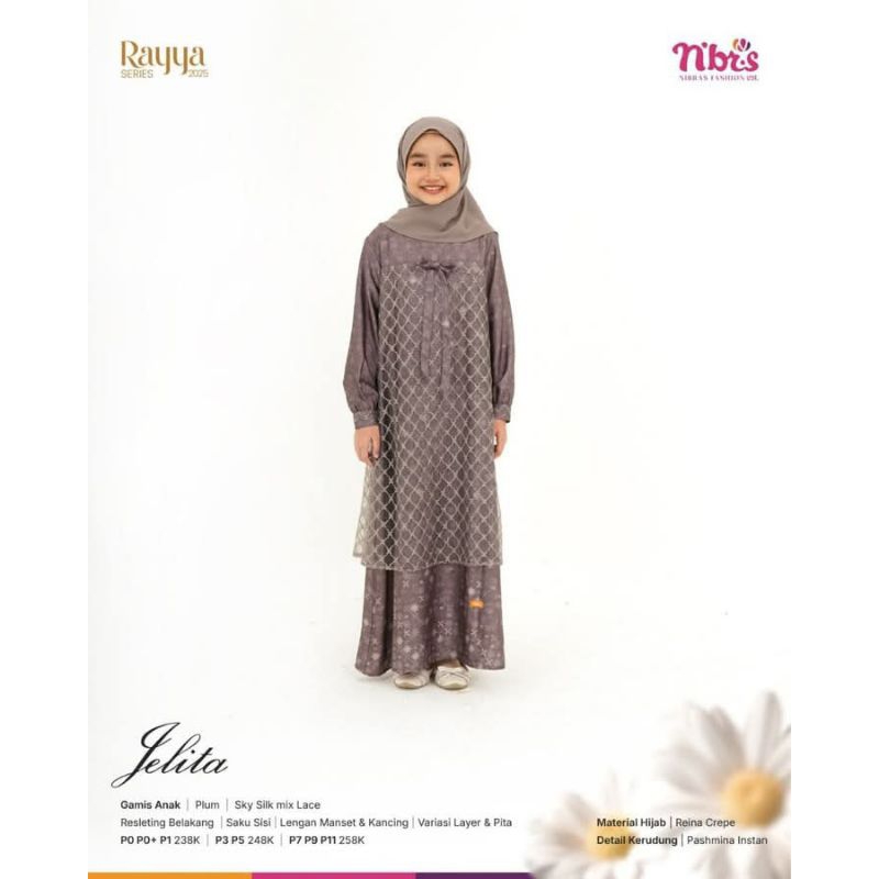 Jelita Gamis Anak Plum // Nibras
