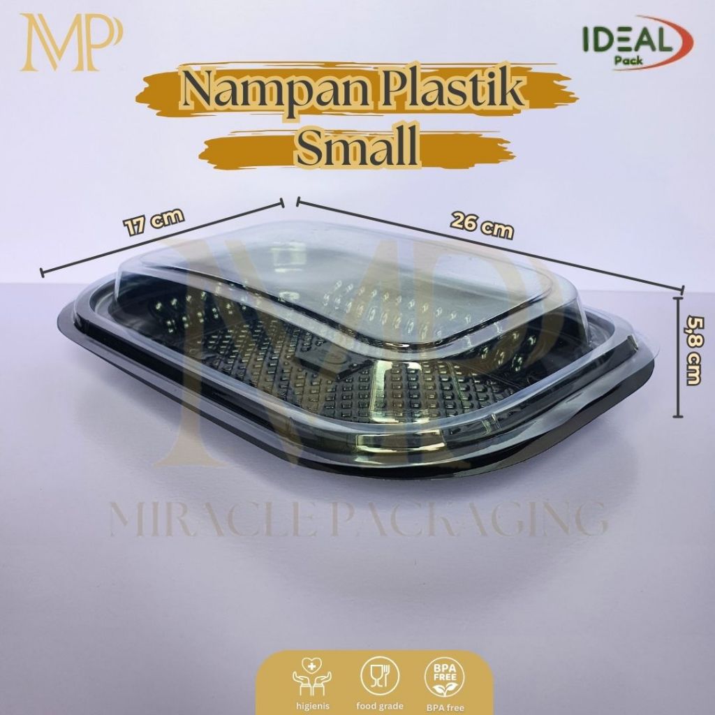 Mika Nampan Plastik Kecil S IDEAL / Tray Nampan Plastik / Mika Kue Hantaran 10 pcs + tutup