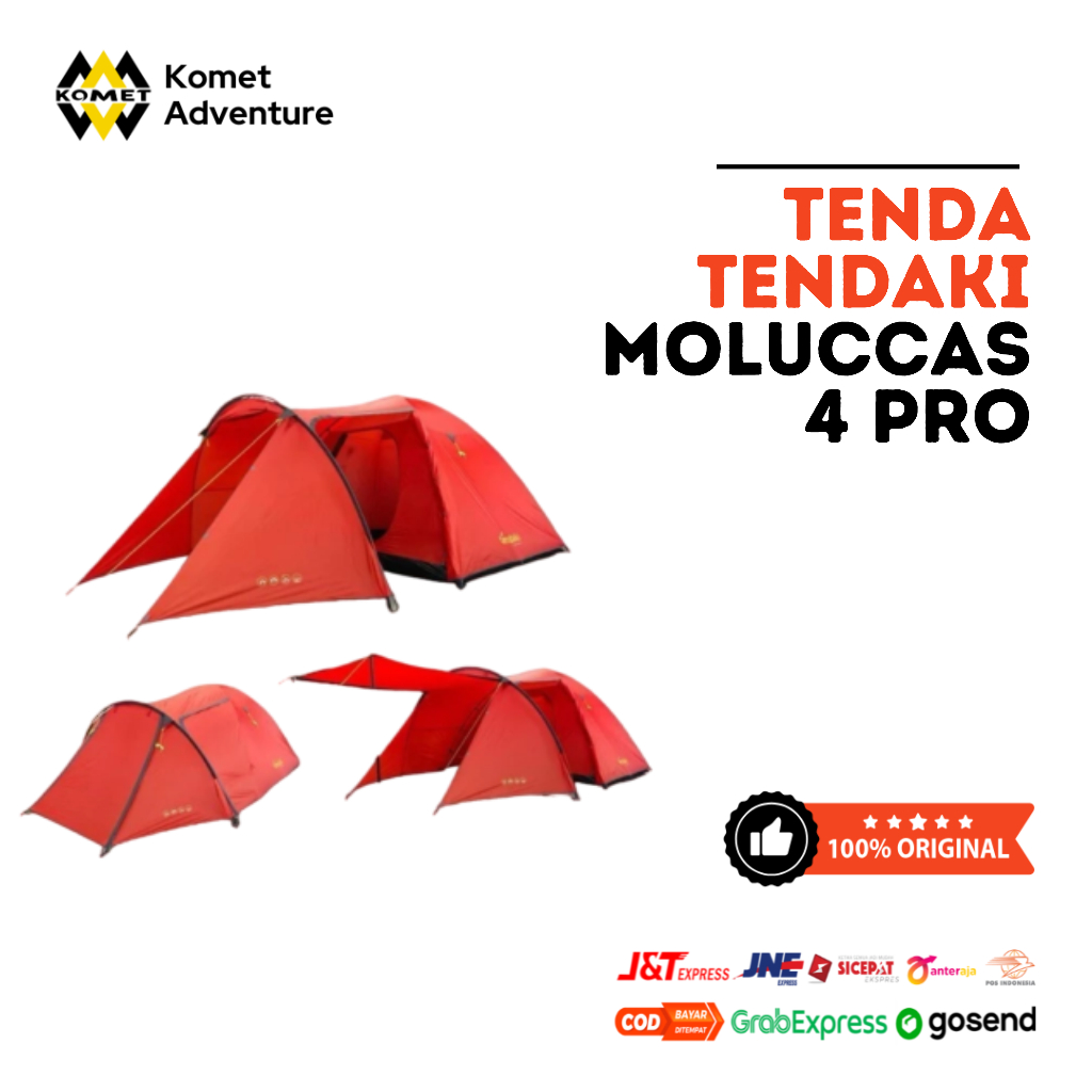 Tenda Tendaki Moluccas 4 Pro / TENDAKI •Tenda Camping Dome Terlaris •MOLUCCAS 4 •BORNEO 4