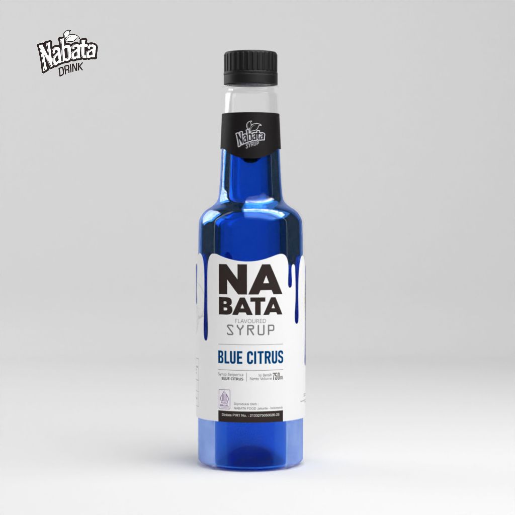 

Blue Curacao Syrup 750ml Premium Nabata| Blue Lagoon Syrup | Sirup BlueCitrus Segar Asam Manis