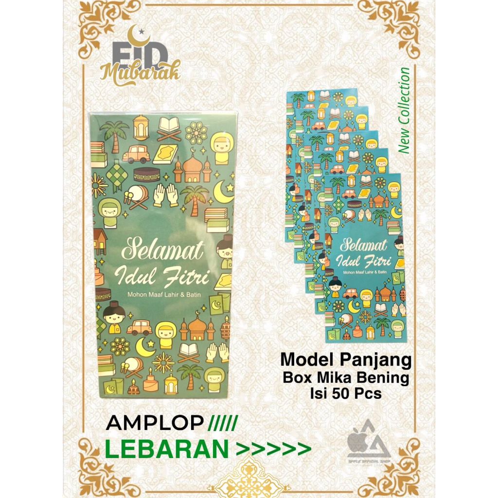 

Premium Amplop Panjang Edisi Hari Raya Idul Fitri 2025 - THR Lebaran Isi 50 Pcs / 12 Pcs Angpao Besar New Collection Motif Terbaru Labubu Kartun