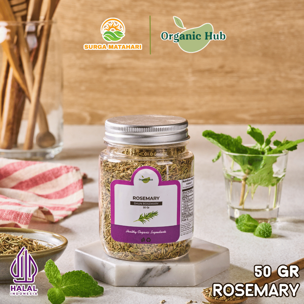 

Organic Hub Daun Rosemary Kering Kualitas Premium 100% Murni 50 gr