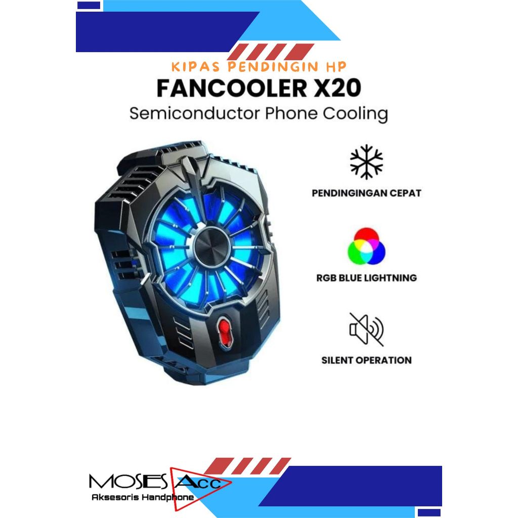 Kipas Pendingin HP Funcooler X20 Fan Cooler Radiator Headsink Cooling Fan Gaming X13 X15
